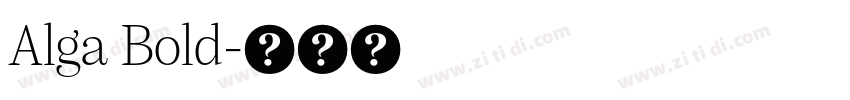 Alga Bold字体转换